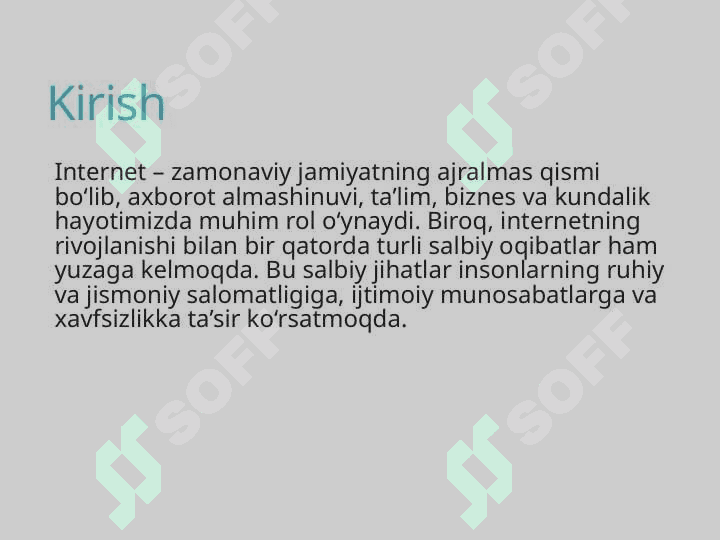 INTERNET VA UNING SALBIY OQIBATLARI 3