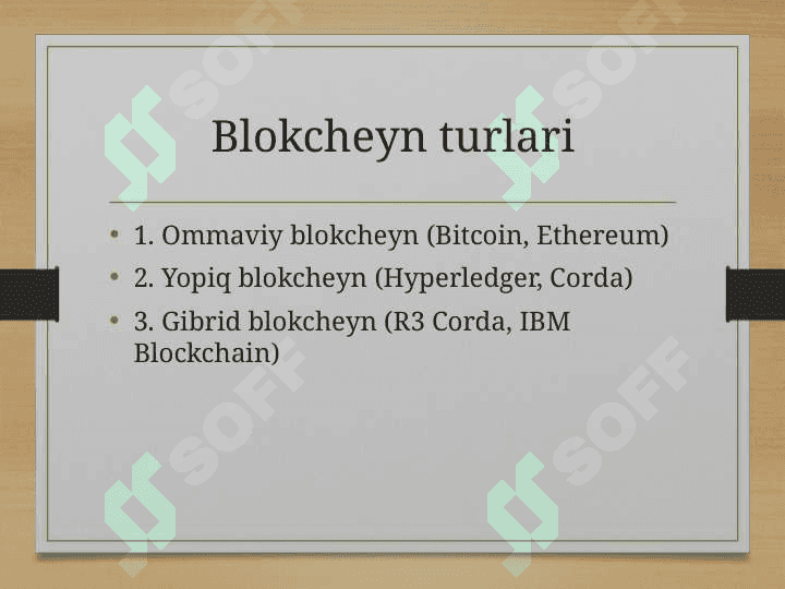 Taqsimlangan davlat tizimlari (blokcheyn) 6