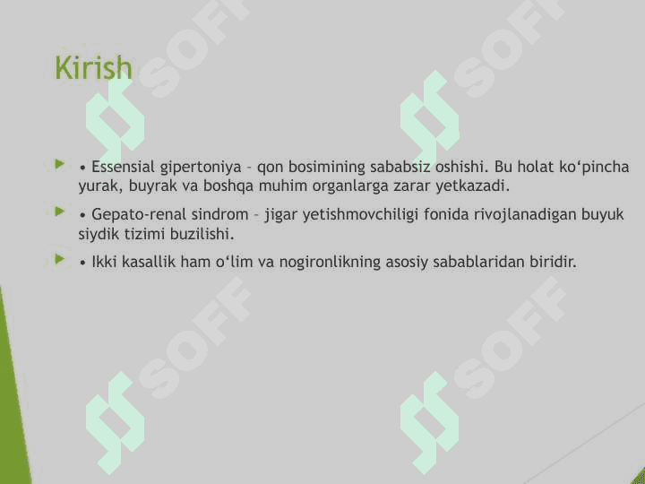 Essensial Gipertoniya va Gepato-Renal Sindrom 2