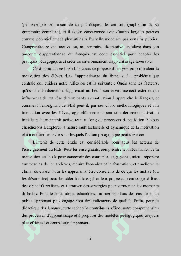 La motivation des élèves dans l‘apprentissage du français 4