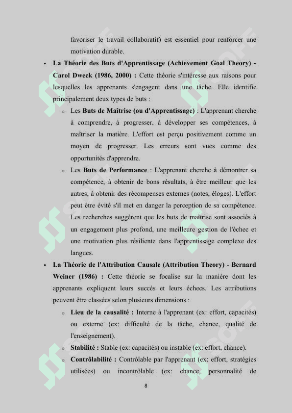 La motivation des élèves dans l‘apprentissage du français 8
