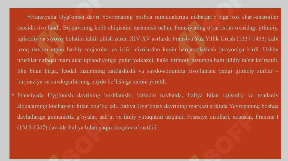 Fransiyada uyg’onish davri tarixiga oid ilmiy tadqiqotlar 25 5