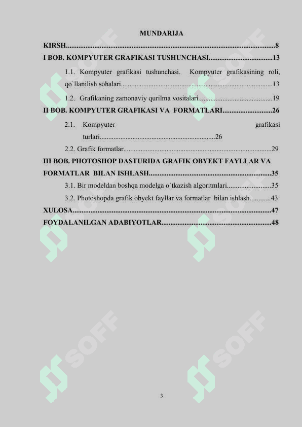 Kompyuter grafikasi sohasidagi fayl formatlar bilan ishlash usullari 3