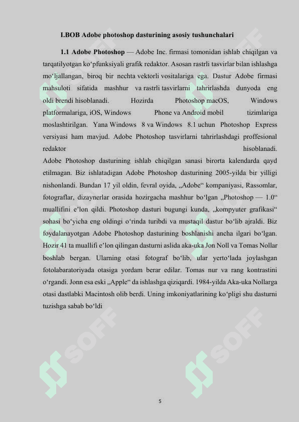 Adobe Photoshop dasturining grafik fayllarni  import va eksport qilish tomonlari 5