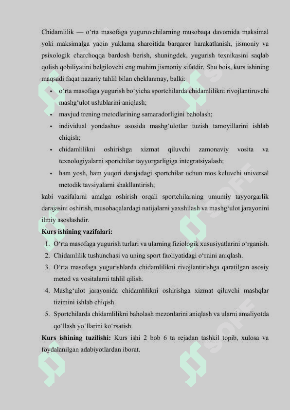 O'rta masofaga yugurishlarda chidamlilikni rivojlantirish 3