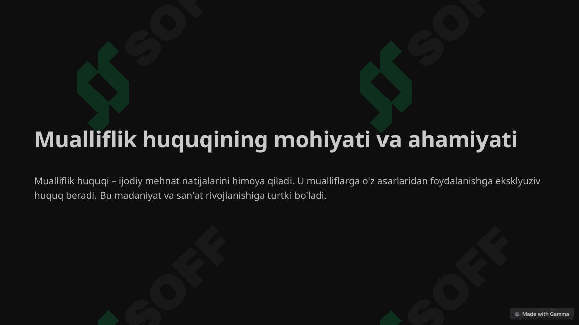 Mualliflik va Turdosh Huquqlar 2