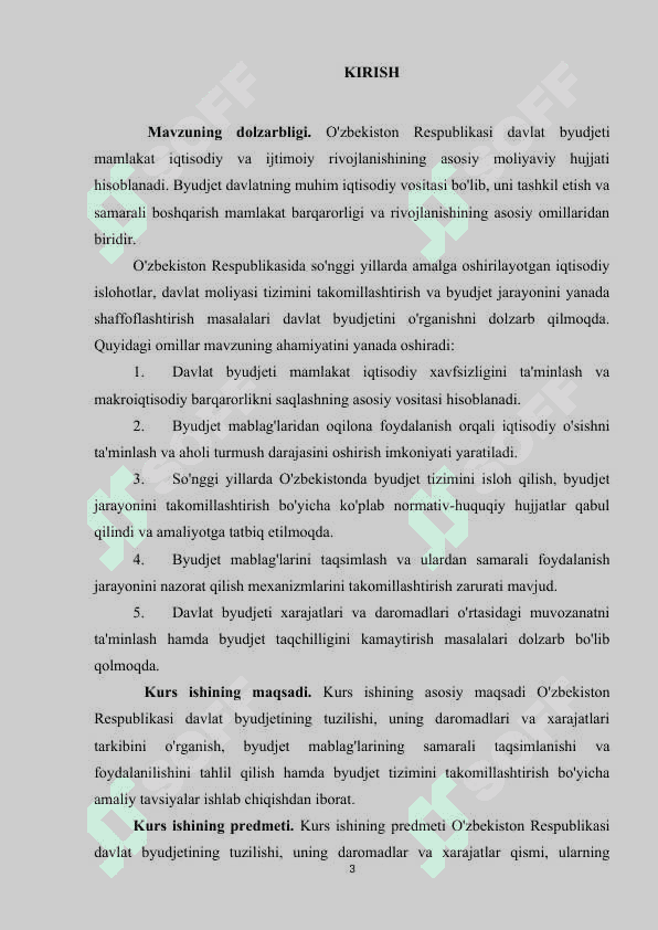 Davlat byudjetini tuzilishi (Kurs ishi) 3