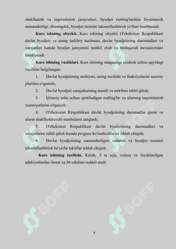 Davlat byudjetini tuzilishi (Kurs ishi) 4