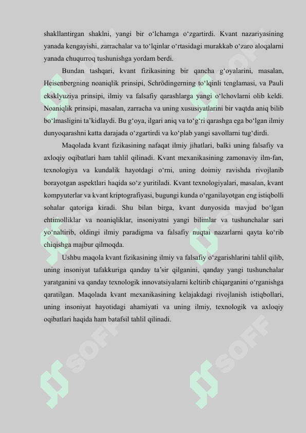 Kvant fizikasi. maqola. 3