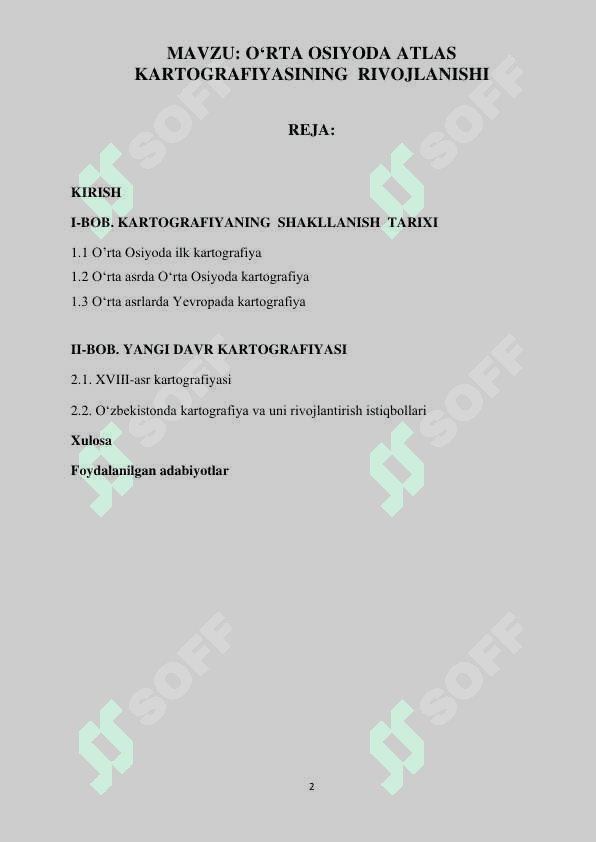 O‘RTA OSIYODA ATLAS KARTOGRAFIYASINING RIVOJLANISHI 2