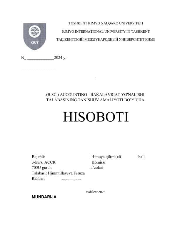 “OʻZTEMIRYOʻLYOʻLOVCHI” AJ “VAGON DEPOSI”. Amaliyot hisoboti