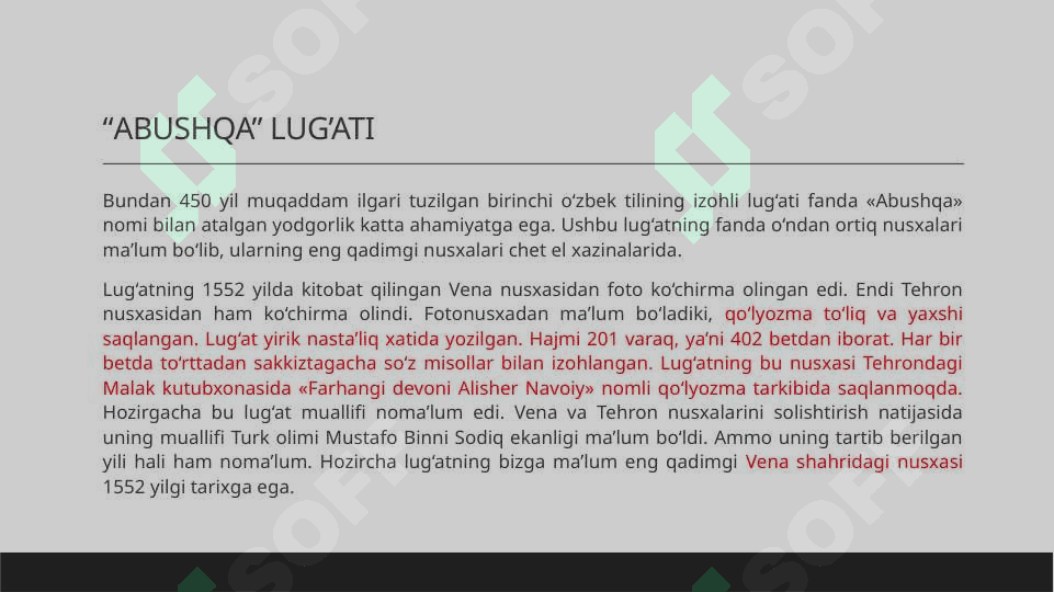 Alisher Navoiy asarlariga tuzilgan lug‘atlar 3