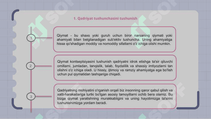 Qadriyat tushunchasi va uning mohiyati 3