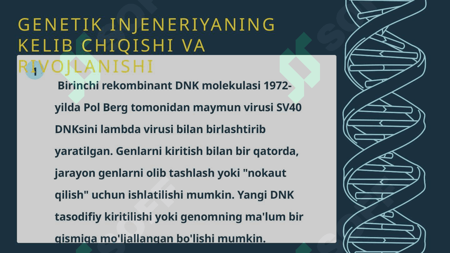 GENETIK INJENERIYA Taqdimot 2
