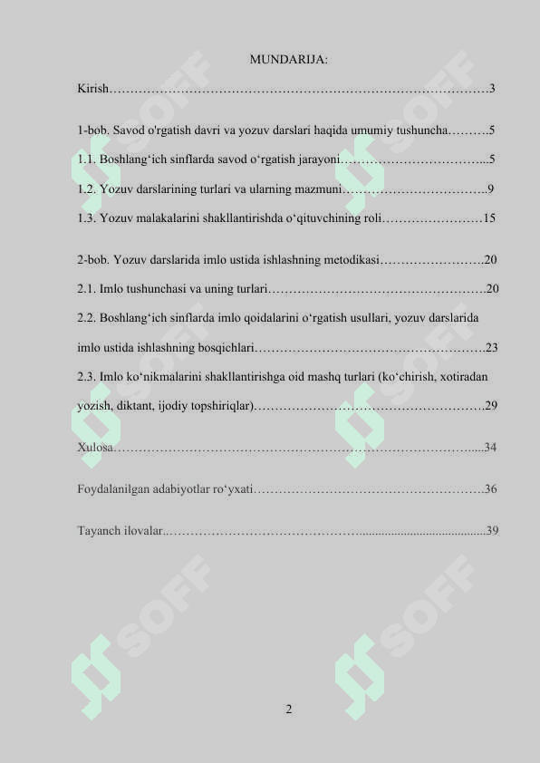 Savod o'rgatish davri yozuv darslarida imlo ustida ishlash 2