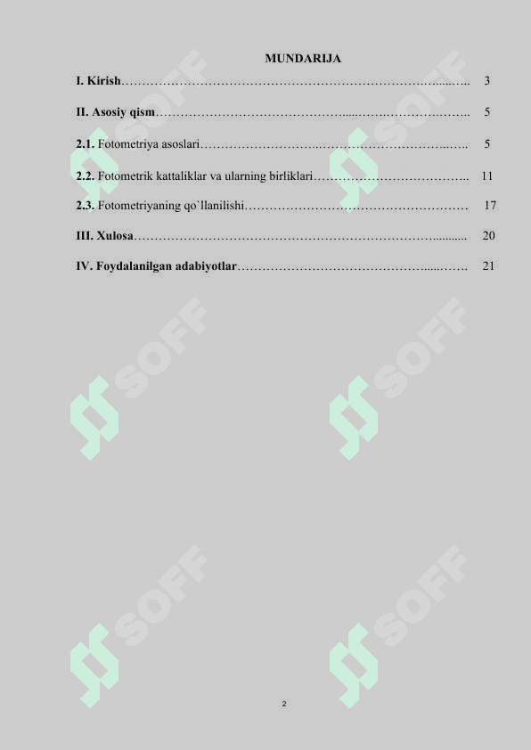 Fotometrik kattaliklar 2