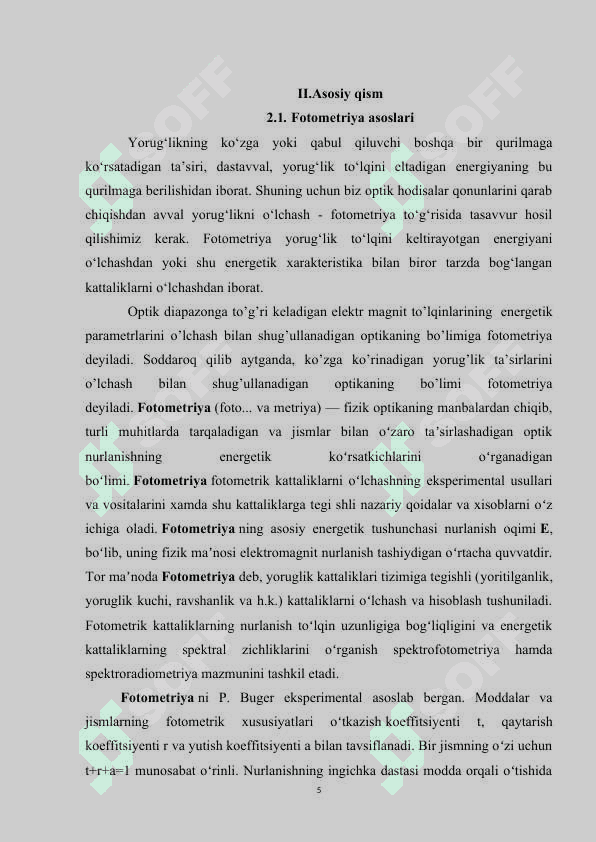 Fotometrik kattaliklar 5