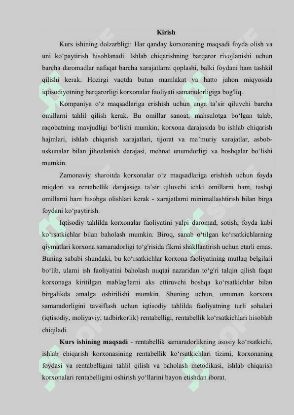 Foyda va rentabillikni oshirish imkonyatlarini aniqlash 2