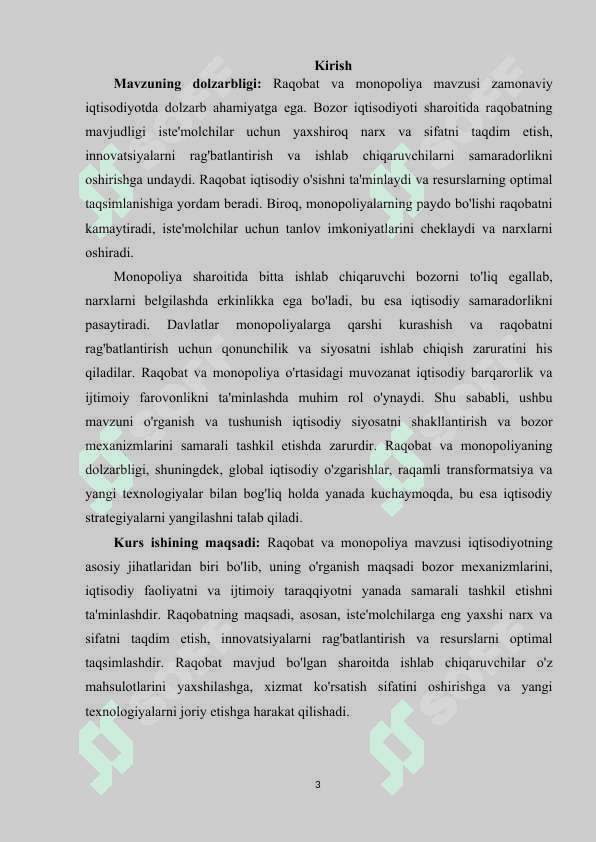 RAQOBAT VA MONOPOLIYA 2