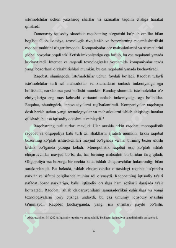RAQOBAT VA MONOPOLIYA 5