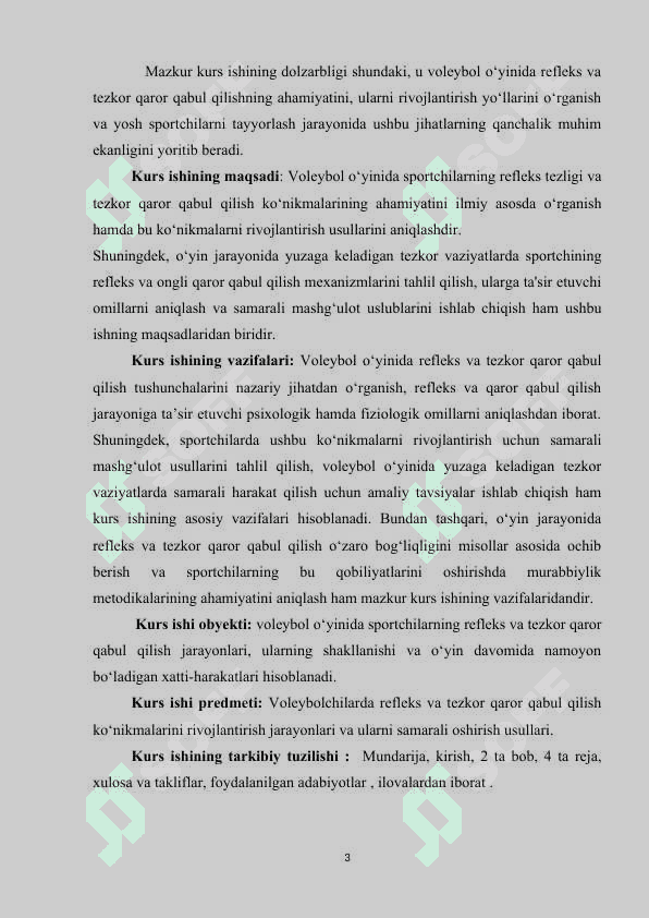 VOLEYBOL O’YINIDA REFLEKS VA TEZKOR QAROR QABUL QILISH 3