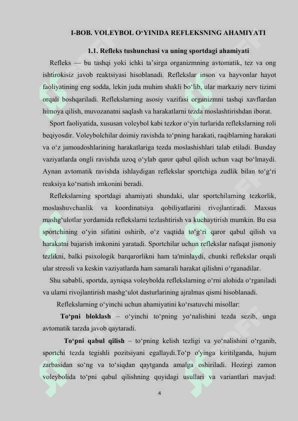 VOLEYBOL O’YINIDA REFLEKS VA TEZKOR QAROR QABUL QILISH 4