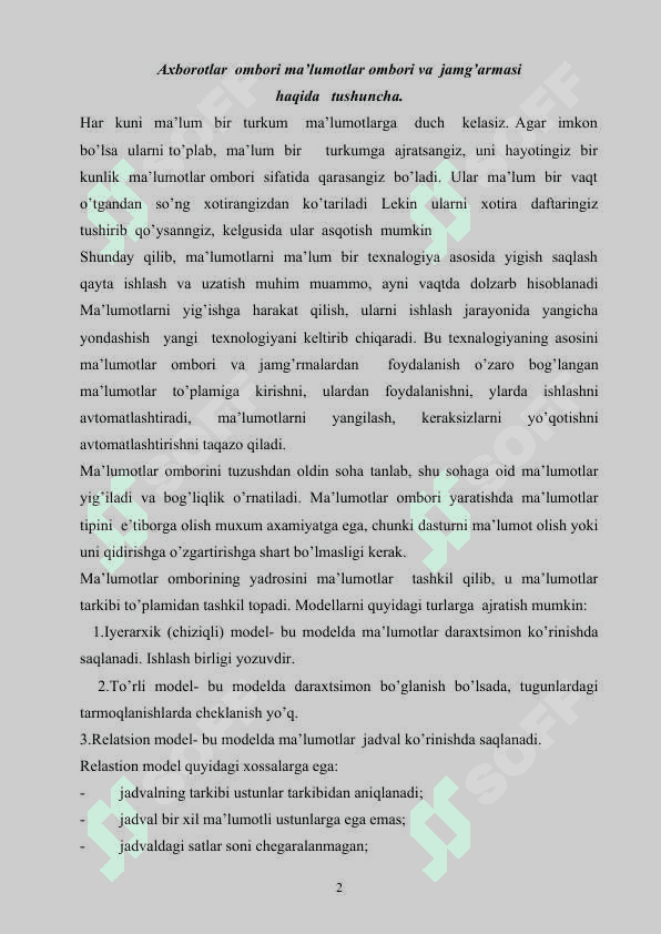 malumotlar bazasi 2