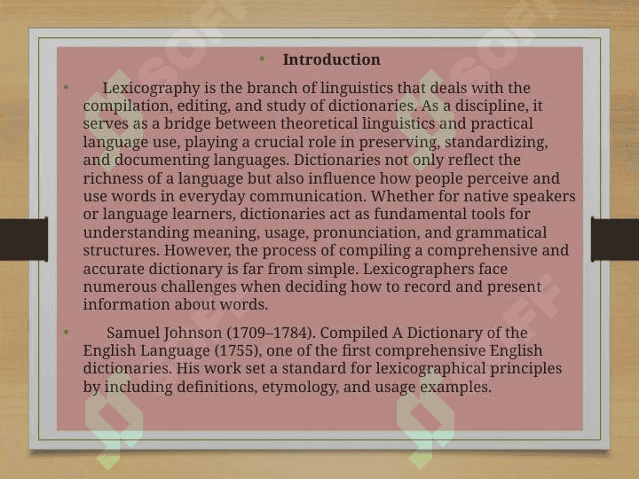 Some of the Main Problems of Lexicography 3