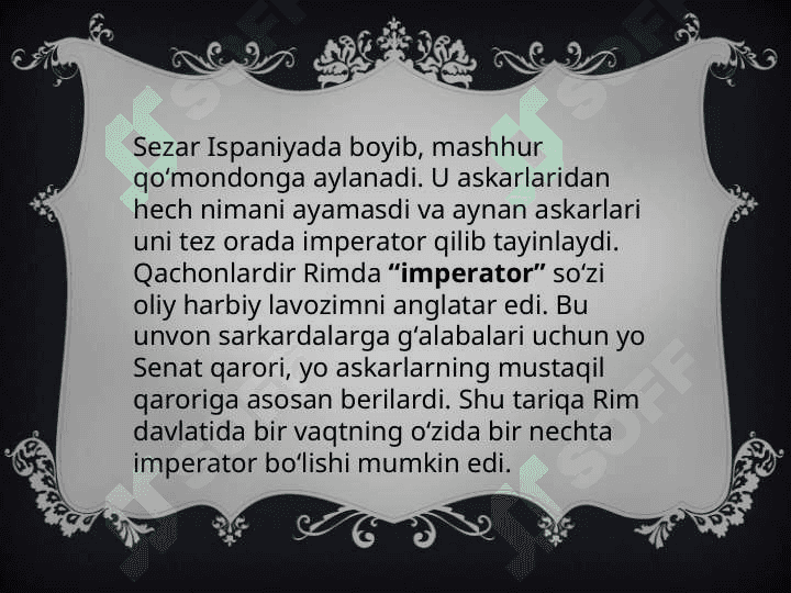 Gay Yuliy Sezar hukmronligi 7