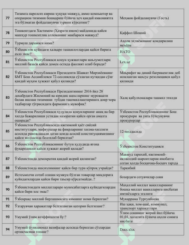 Argos  Iq test javoblari 5