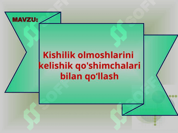 Kishilik olmoshlarini  kelishik qo'shimchalari  bilan qo‘llash 2