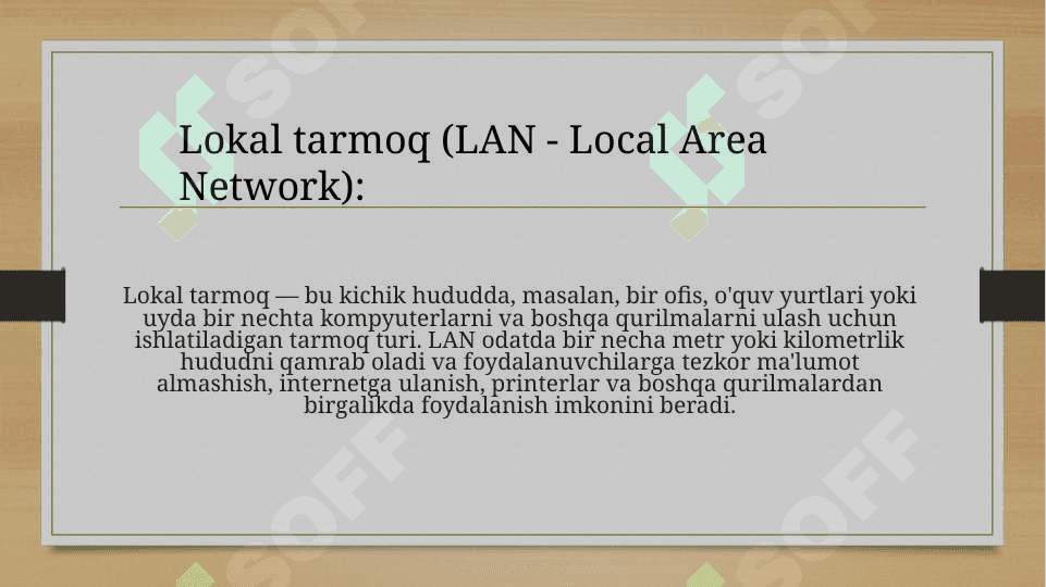Lokal va Global tarmoqlar 3