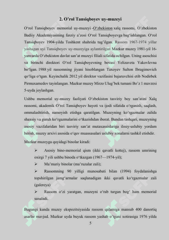 Muzeyshunoslik amaliyoti 5