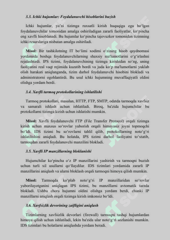 Hujumlarni aniqlash va bartaraf etish tizimlari 6