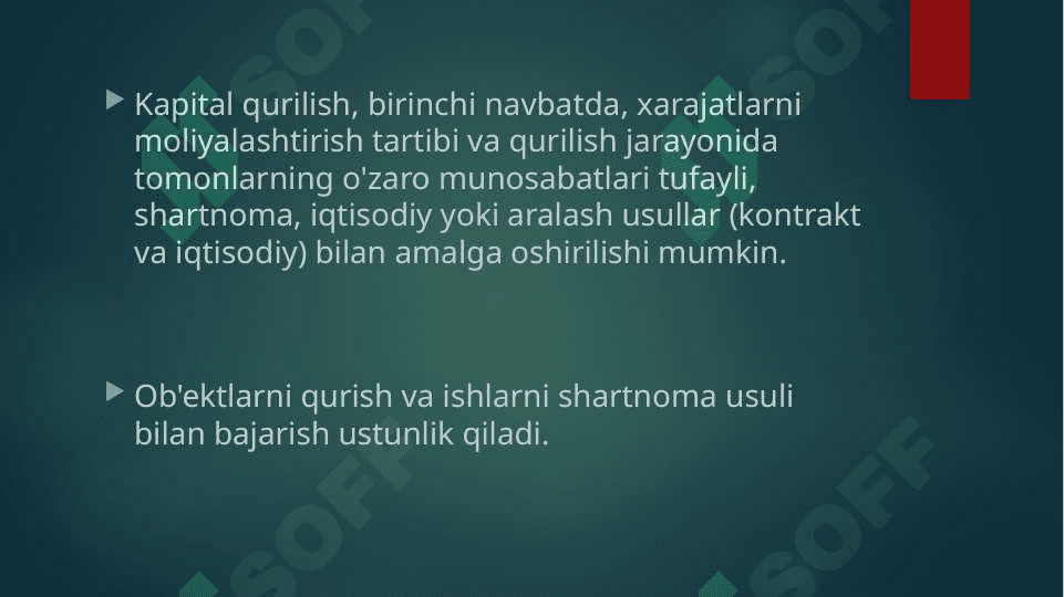 Qurilishda shartnoma munosabatlarining tartibi va mazmuni 3
