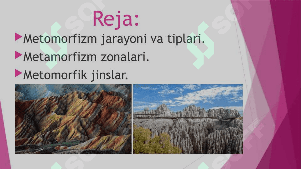 Metamorfik tog’ jinslari 2