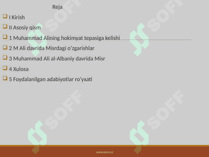 Muhammad Ali hukmronligi davrida Misr va Suriya 3