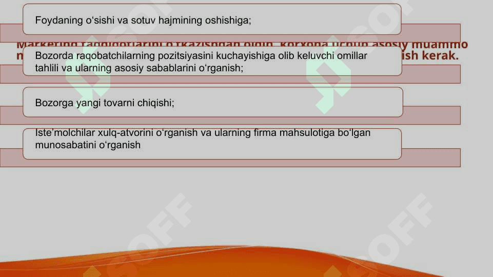 Marketing tadqiqotlarini tashkil etish 7
