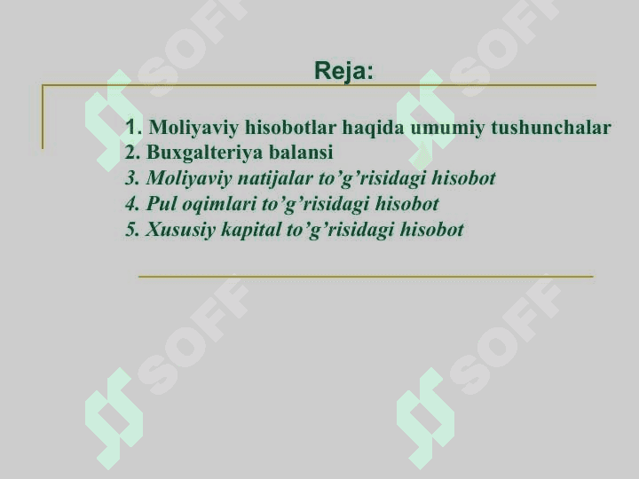 Moliyaviy hisobotlarni tayyorlash 2