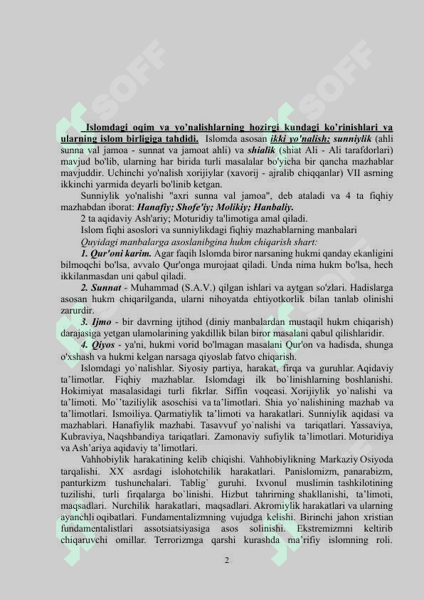 markaziy osiyo tarixida xanafiya mazxabining o’rni. 2