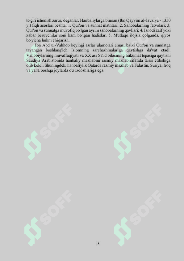 markaziy osiyo tarixida xanafiya mazxabining o’rni. 8