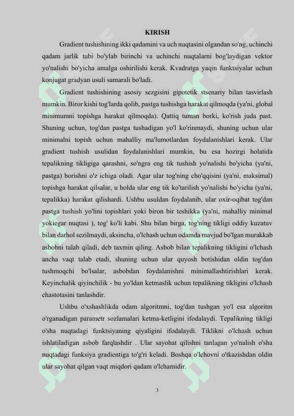 GRADIYENT TUSHISH 2