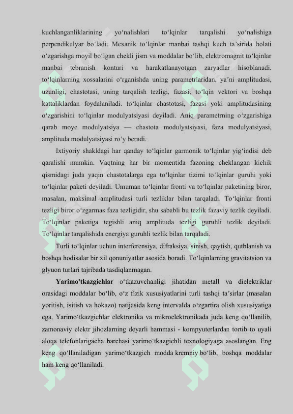 To'lqin o'tkazgichlar(volnovodlar) 2