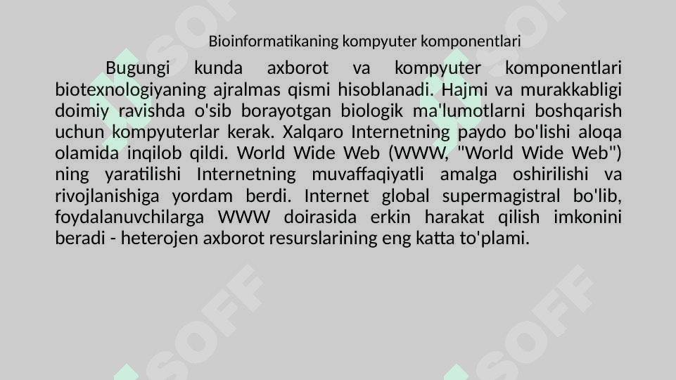 Zamonaviy bioinformatsion ma’lumotlar bazalari 3
