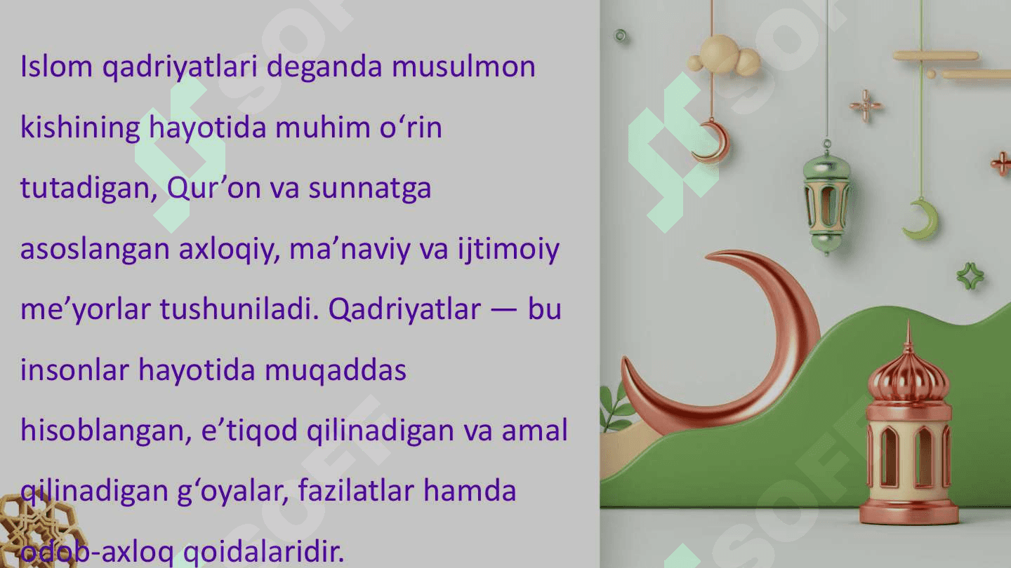 Islom qadriyatlari 2