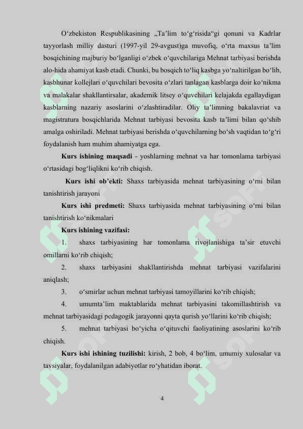 SHAXS TARBIYASIDA MEHNAT TARBIYASINING O'RNI 4