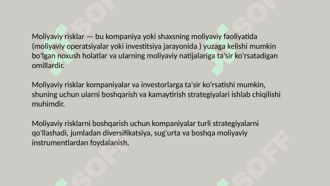 Moliyaviy risklarni boshqarish 2
