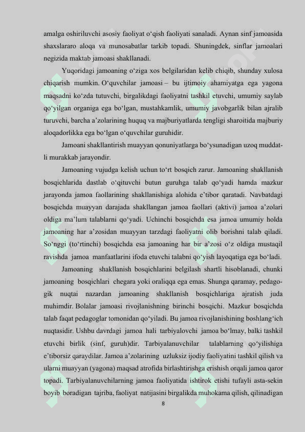 O‘QUVCHILAR JAMOASINI TASHKIL QILISHNING O‘ZIGA XOS XUSUSIYATLARI.docx 8