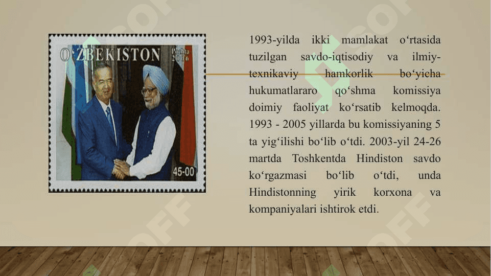Oʻzbekistonning Hindiston va Pokiston bilan hamkorligi 6