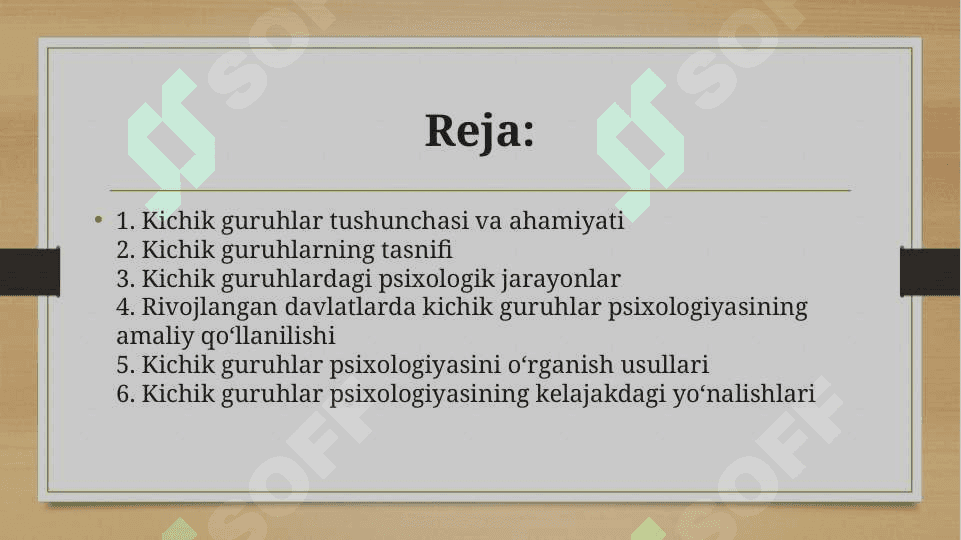 Kichik guruhlar psixologiyasi 2